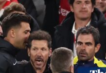 Simeone blames fan row after Liverpool winner on ‘getting insulted all game’