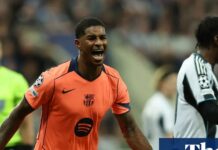 Rashford’s double silences Newcastle’s party and eases Barcelona to victory