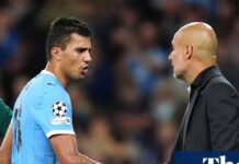 Pep Guardiola unsure if Rodri will be fit enough to start for Manchester City at Arsenal