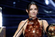 Spain’s Aitana Bonmati wins third women’s Ballon d’Or award