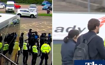Rangers fans angry at Russell Martin blockade team bus after Falkirk draw