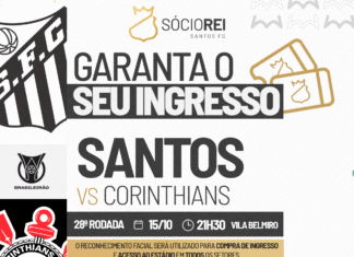 Venda de ingressos para o clássico Santos FC e Corinthians, pelo Campeonato Brasileiro – Santos Futebol Clube