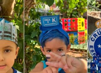 Veja ideias de cabelo maluco e mochila maluca do Cruzeiro para crianças