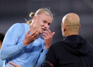 Erling Haaland follows Jack Grealish after leading Man City charge