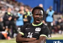 Nestory Irankunda steals victory for Socceroos in fiery friendly against Canada