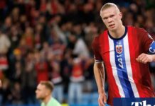 Erling Haaland hat-trick helps Norway sink Israel against backdrop of protests