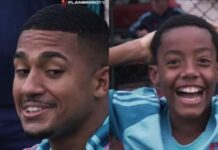 Flamengo celebra Dia das Crianças com jogadores interagindo no Ninho do Urubu