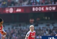 Arsenal get back on track in WSL after Olislagers’ own goal scuppers Brighton