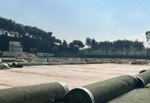 Obra no gramado sintético do CT do Palmeiras entra em fase final; veja previsão de entrega – Nosso Palestra