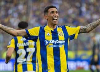 Di Maria marca, garante Rosário Central na Libertadores de 2026 e se emociona: ‘Me senti como uma criança’