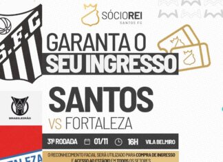 Venda de ingressos para Santos FC X Fortaleza, na Vila Belmiro, pelo Campeonato Brasileiro – Santos Futebol Clube