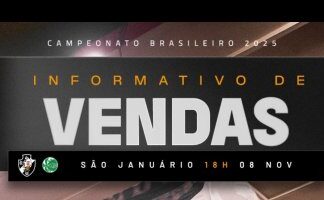 Informações sobre ingressos para Vasco x Juventude