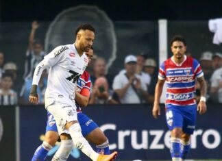 Fortaleza sai na frente, mas Neymar volta e arranca empate para o Santos na luta contra o Z-4 do Brasileirão