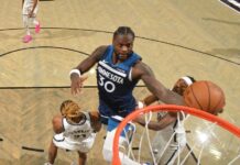Aposta em formação com três pivôs funciona, e Timberwolves vencem os Nets fora de casa