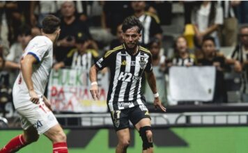 Ex-Grêmio marca primeiro gol com a camisa do Atlético-MG e vence o Bahia
