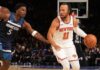 Knicks anotam 83 pontos no segundo tempo e dominam os Timberwolves no Madison Square Garden