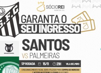 Venda de ingressos para o clássico Santos FC X Palmeiras, na Vila Belmiro – Santos Futebol Clube
