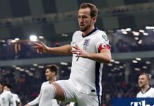 England win every group game without conceding after Kane’s double sinks Albania