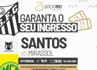 Venda de ingressos para Santos FC X Mirassol, na Vila Belmiro – Santos Futebol Clube
