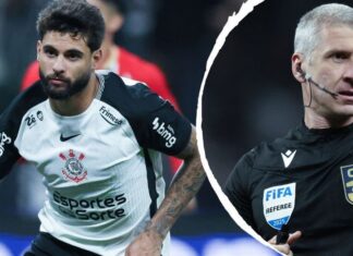Daronco viu ‘corpo com corpo’, mas mudou de ideia após intervenção do VAR em pênalti a favor do Corinthians contra o São Paulo