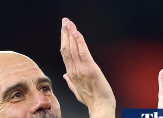 ‘Fine the singers, too’: Guardiola’s joking dig at Manchester City penalties for late restarts