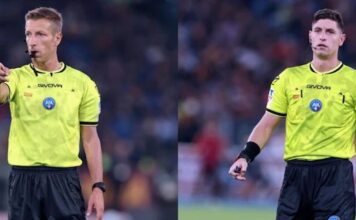 Arbitri Serie A: Massa dirige il big match tra Roma e Napoli, c’è Collu per Milan-Lazio
