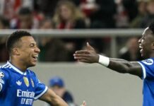 Mbappé e Vinicius Jr. ‘castigam’ Olympiacos na Champions, Real Madrid vence de virada e espanta má fase com Xabi Alonso