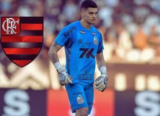 Flamengo monitora Gabriel Brazão, mas Santos o considera inegociável
