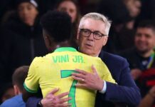 Ancelotti vê Estêvão perto da Copa do Mundo e garante presença de Vinicius Jr.: ‘Chegará muito bem’