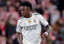 Real Madrid’s Thibaut Courtois asks fans to stop abuse of players after Vinicius Jr again targeted
