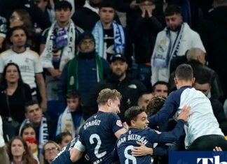 European roundup: nine-man Real Madrid stunned at home by Celta Vigo