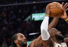 Doncic se machuca, LeBron faz 36 pontos, mas Clippers vencem os Lakers e deixam a lanterna da Conferência Oeste