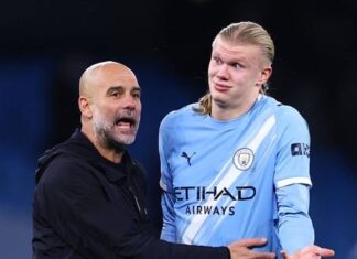Erling Haaland’s two-word Man City message to Pep Guardiola after weight warning