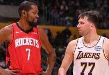 Durant leva a melhor sobre LeBron e Doncic, e Rockets atropelam os Lakers na NBA