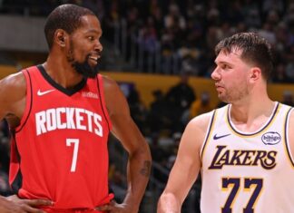 Durant leva a melhor sobre LeBron e Doncic, e Rockets atropelam os Lakers na NBA