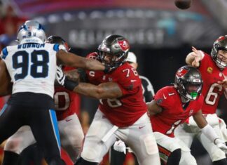 Bucs vencem os Panthers em jogo tenso e campeão da NFC Sul da NFL será decidido por rivais eliminados