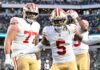NFL: McCaffrey brilha, 49ers conseguem virada e eliminam os atuais campeões Eagles
