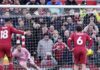 Liverpool ‘amassa’ o vice-lanterna Burnley, mas fica no empate com pênalti perdido e baixa eficácia