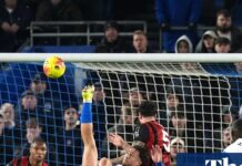 Kostoulas’s brilliant bicycle kick rescues point for Brighton against Bournemouth