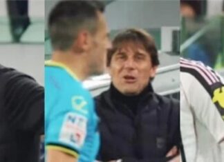 Retroscena Conte, rivelata in un video la frase urlata all’arbitro sul fallo di Bremer su Hojlund
