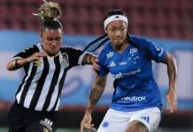 Cruzeiro sai atrás, mas busca empate com o Santos pelo Brasileirão Feminino
