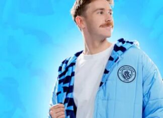 Official Man City Coat ideal for cold, rainy match days reduced from £139 to £59