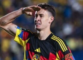 Com assistência de Veiga e gol de Dourado, América-MEX avança e encara algoz de Messi nas quartas da Champions da Concacaf