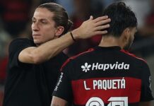 Zico diz que Flamengo não tratou saída de Filipe Luís de maneira adequada e defende Paquetá: ‘Não podemos exigir pelo quanto custou’