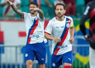 Com dois de Everaldo, Bahia bate o Athletico-PR e segue perto do topo do Brasileirão