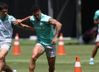 Paulinho participa de parte do treino com o grupo do Palmeiras em reapresentação na Bahia – Nosso Palestra