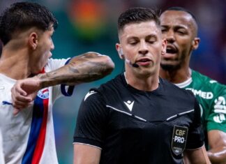 Em súmula, árbitro detalha reclamação de dirigente do Bahia após derrota para o Palmeiras: ‘Aqui você não apita mais’