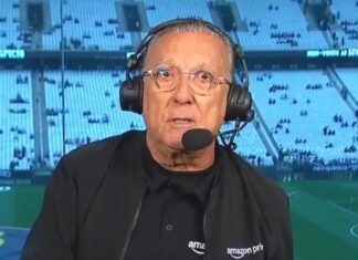 Galvão Bueno exalta “grande vitória” do Fluminense na Vila Belmiro; veja o que ele disse