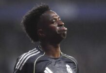 Vinicius Júnior adia título do Barcelona em jogo que ilustra a temporada do Real Madrid